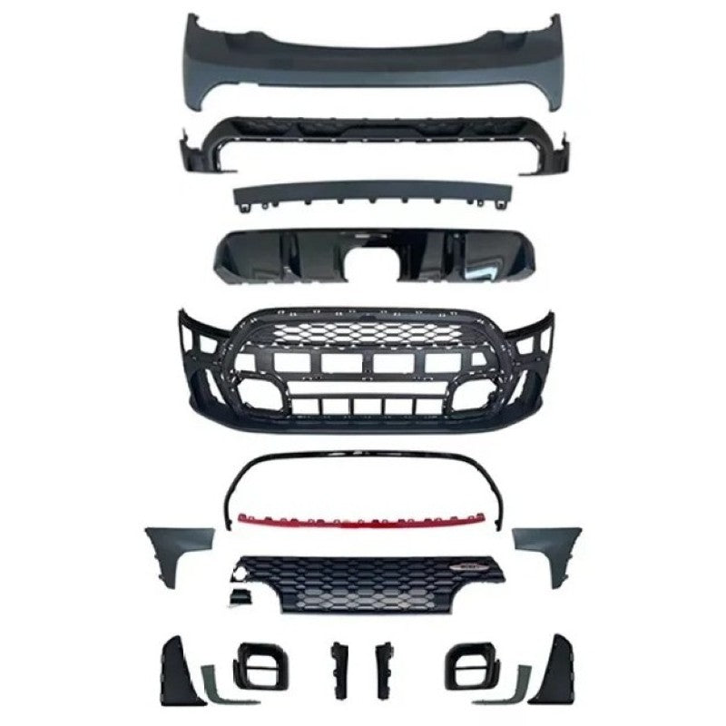 Car Craft Compatible With Bmw Mini Cooper F55 2021-2025 Upgrade Convert To Jcw Bodykit Front Rear Bumper Side Skirts Splitter Lip Grill 4 Door Car Kt-mini-023 - CAR CRAFT INDIA