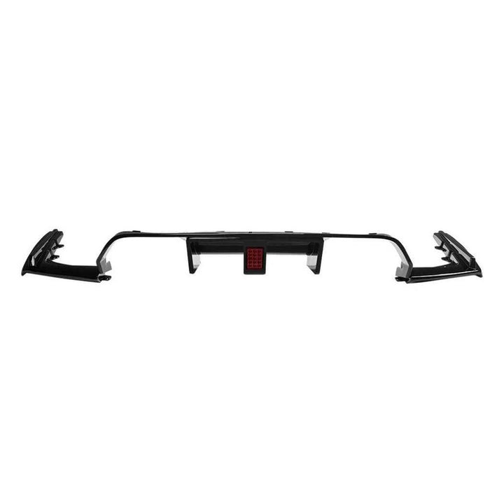 Car Craft Compatible With Bmw M3 M4 F80 F81 F82 F83 2014-2019 Rear Bumper After Lip Diffuser Trim Skirt F1 Style Led Zst-1302 Gb Led Glossy Black