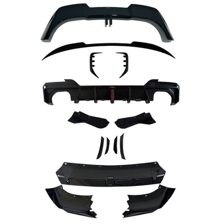 Car Craft Comptible With Bmw X3 G01 Lci 2022+ M Sport X3m Front Bumper Upgraded Bodykit Body Kit Skirts Splitter Front Rear Lip Diffuser Side Skirts Spoiler Trims Cannards Vten Style CC-9083