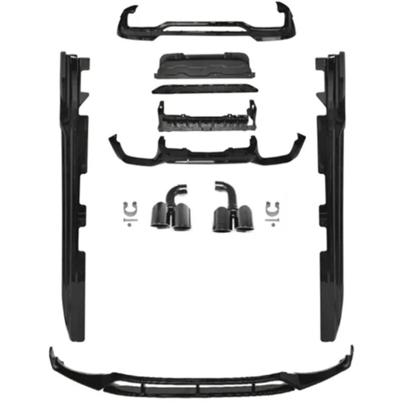 Car Craft Compatible With Bmw X4 G02 2018-2021 Upgrade Convert To Black Samurai Aero M Tech Mt Bodykit Body Kit Side Skirt Splitter Front Lip Diffuser Exhaust Pipe Tip 25i Gc G02 006