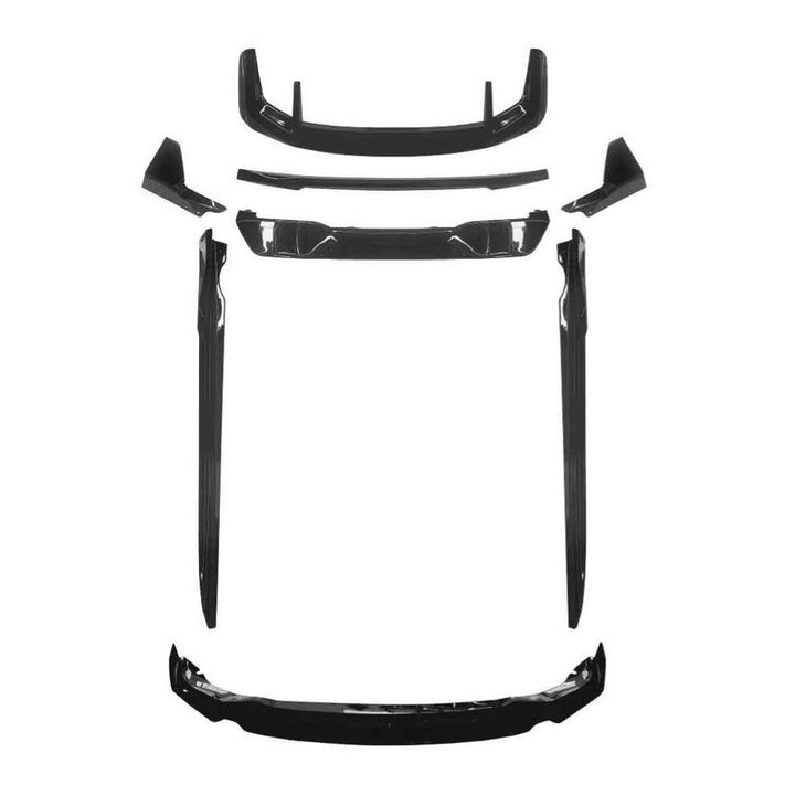 Car Craft Compatible With Bmw X5 G05 2018-2022 M Sport Mp M Performance Mt M Tech Bumper Upgrade Convert To X5m Aero Black Samurai Bodykit Diffuser Exhaust Front Lip Spoiler Splitter G05/g18-018 Gc