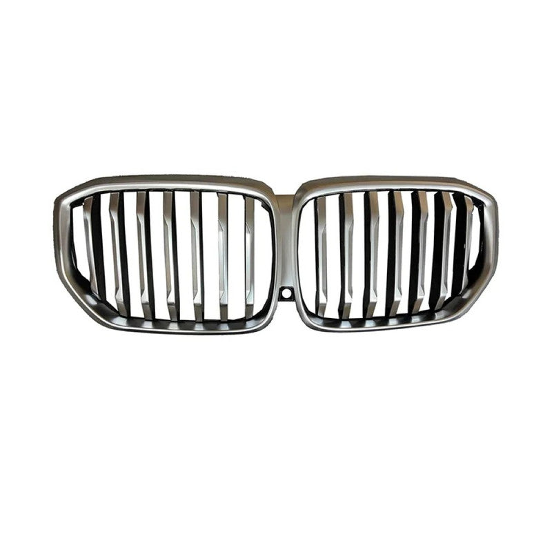Car Craft Compatible With Bmw X5 G05 2019-2022 M Sport Mt M Tech Front Bumper Show Grill Single Silver Chrome Gc G05 G18 001