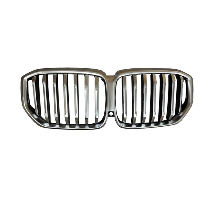 Car Craft Compatible With Bmw X5 G05 2019-2022 M Sport Mt M Tech Front Bumper Show Grill Single Silver Chrome Gc G05 G18 001