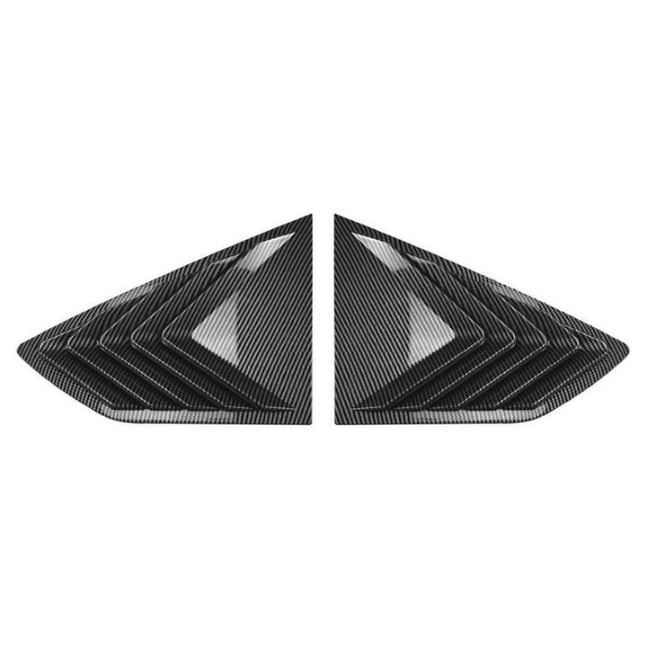 Car Craft Compatible With Bmw X6 G06 2019-2024 Car Rear Window Louvers Sticker Triangle Window Shade Shutter Side Vent Spoiler Zst-1210 Cf Carbon Fiber Look