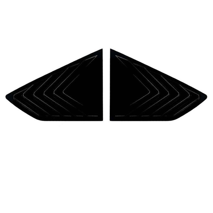 Car Craft Compatible With Bmw X6 G06 2019-2024 Car Rear Window Louvers Sticker Triangle Window Shade Shutter Side Vent Spoiler Zst-1210 Gb Glossy Black