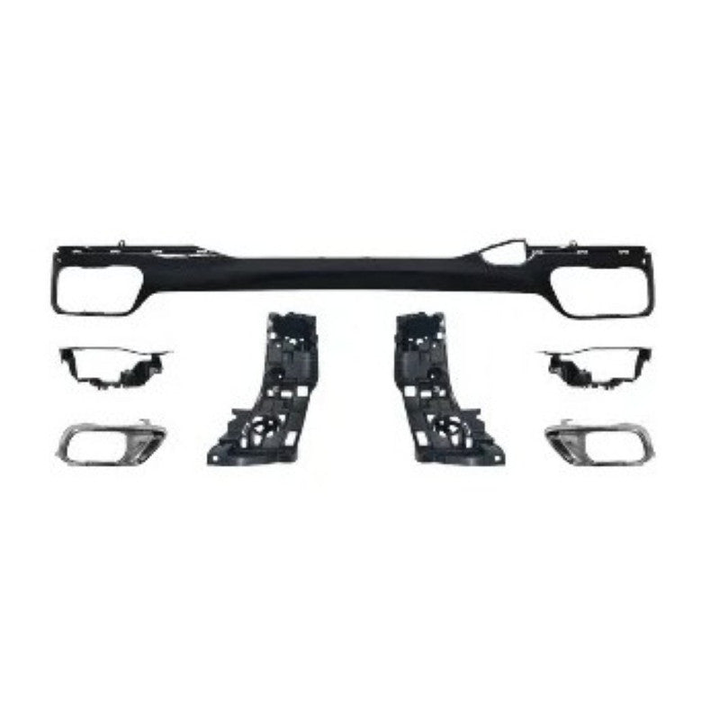 Car Craft Compatible With Bmw X7 G07 2019-2022 Rear Bumper Upgrade Convert To M Sport M Performance M Tech Mt Rear After Lip Diffuser Skirt Splitter Exhaust Tip Pipe Gc G07 003
