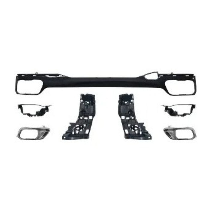 Car Craft Compatible With Bmw X7 G07 2019-2022 Rear Bumper Upgrade Convert To M Sport M Performance M Tech Mt Rear After Lip Diffuser Skirt Splitter Exhaust Tip Pipe Gc G07 003
