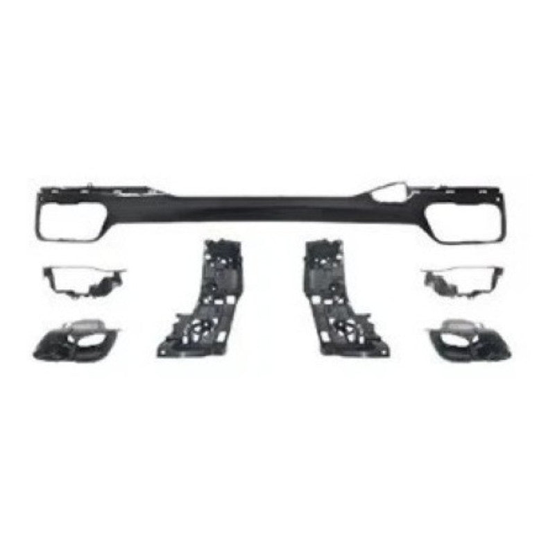 Car Craft Compatible With Bmw X7 G07 Lci 2023-2026 Rear Bumper Upgrade Convert To M Sport M Performance M Tech Mt Rear After Lip Diffuser Skirt Splitter Exhaust Tip Pipe