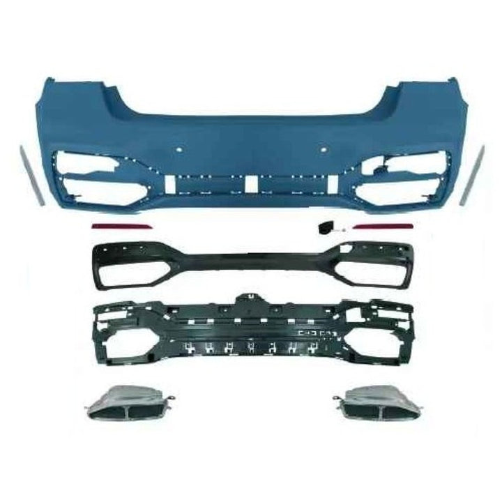 Car Craft Compatible With Bmw 7 Series G11 G12 2019-2022 Rear Bumper Upgrade Convert To M Sport M740 Bodykit G11/12-006 Gc