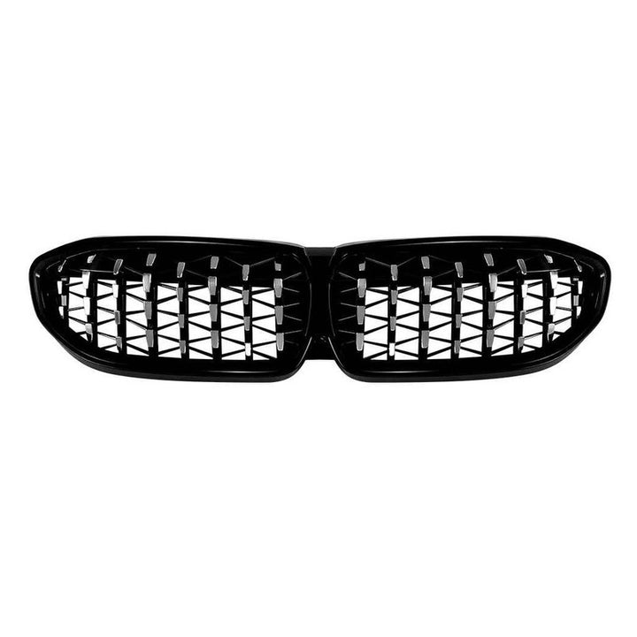 Car Craft Compatible With Bmw 3 Series G20 G21 Pre-facelift 2019-2022 Front Bumper Show Gril Diamond Silver Black