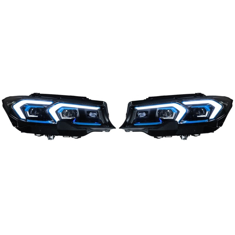 Car Craft Compatible With Bmw 3 Series G20 G28 2019-2022 Car Front Upgraded Head Light Lamp Xenon Headlight Retrofit Upgrade Modified Led Drl Hid Light Lci Laser Style - CAR CRAFT INDIA
