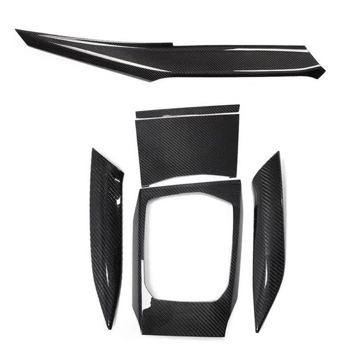 Car Craft Compatible With Bmw 2 3 4 Series G42 G20 G22 G23 G26 M2 G87 M2 M3 G80 G81 M4 G82 G83 2024-2025+ Car Central Dashboard Interior Cup Holder Armrest Trim Cover Real Carbon Fiber 6 in 1