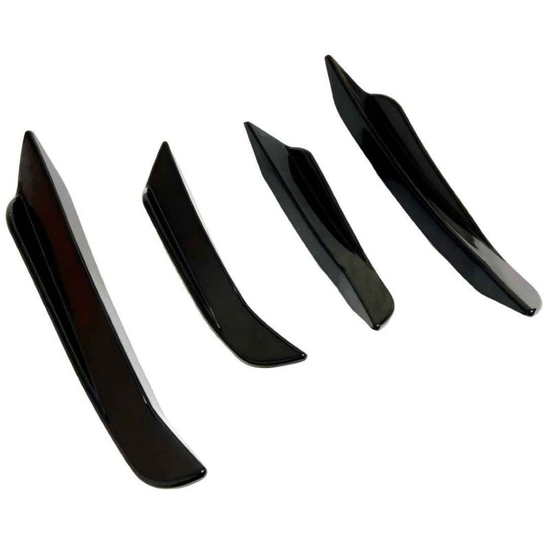 Car Craft Compatible With Bmw 3 Series G20 G28 Lci 2023-2026 M Sport M340i Front Bumper Lip Splitter Skirts Trim Canards Air Knife V Ten Vten Style - CAR CRAFT INDIA