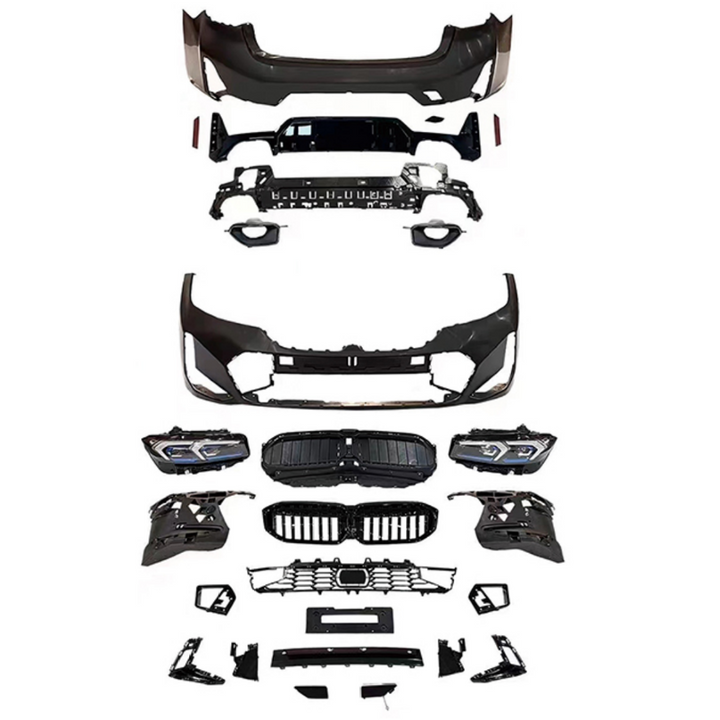 Car Craft Compatible With Bmw 3 Series G20 2018-2022 To G20 Lci 2023+ Mt M Tech Upgrade Facelift Conversion Bodykit Bumper Hood Trunk Headlight Taillight CC-6342