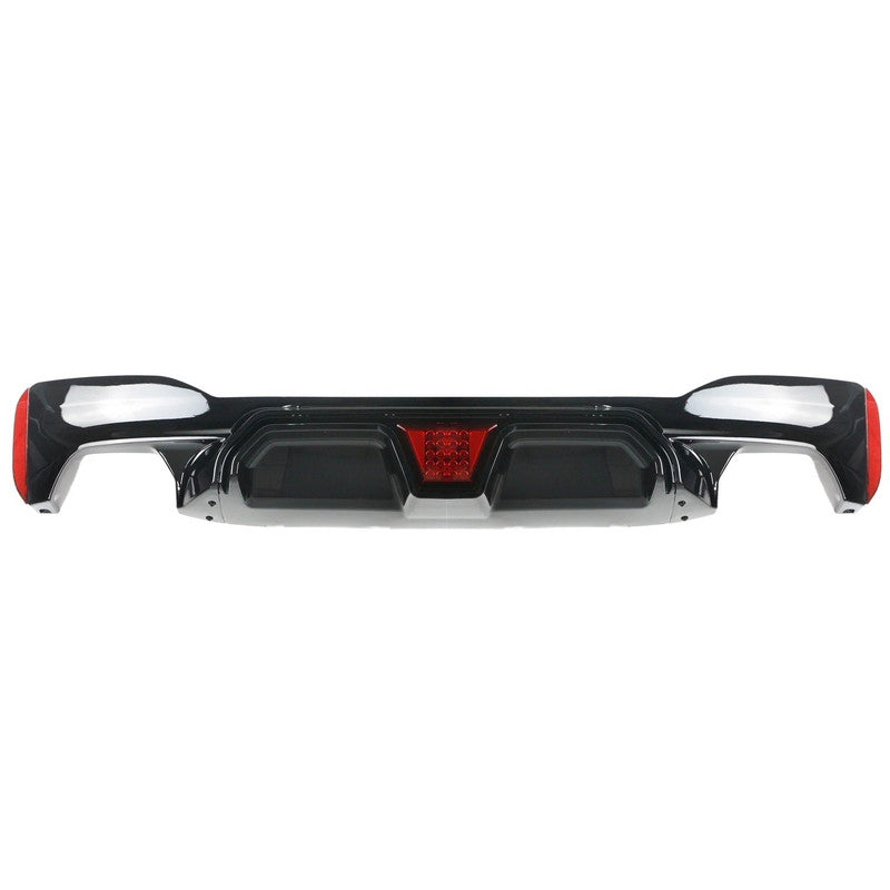 Car Craft Compatible With Bmw 5 Series G30 G38 F90 2018-2023 M Sport M5 Rear Bumper Lip Diffuser Skirt F1 M5 Style With Led Light G30/38-040/041 Gloss Black
