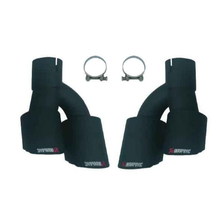 Car Craft Compatible With Bmw 5 Series G30 G38 F90 2019-2024 Exhaust Tips Tail Pipe Muffler With Clamp Akrapovic Carbon Fiber Look