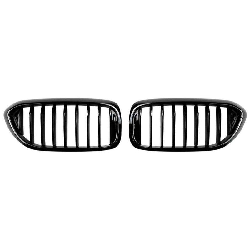 Car Craft Compatible With Bmw 5 Series G30 2017-2020 Front Bumper Show Mesh Grill Single Line Bar Zst-1463 Single Glossy Black - CAR CRAFT INDIA