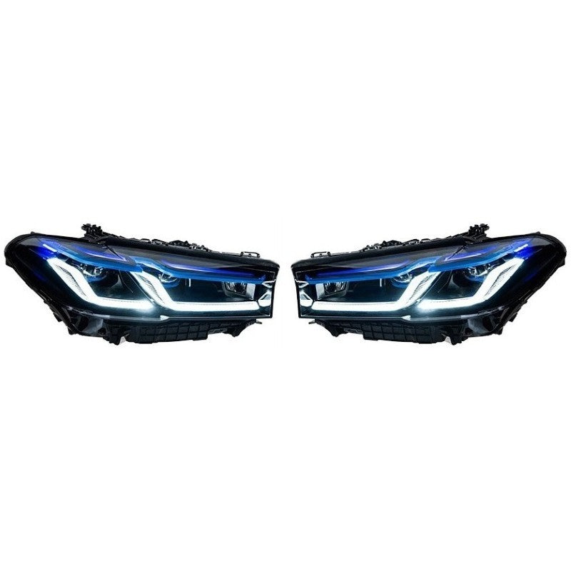 Car Craft Compatible With Bmw 5 Series G30 G38 2021-2024 Car Front Upgraded Head Light Lamp Xenon Headlight Retrofit Upgrade Modified Led Drl Hid Light Lci Laser Style - CAR CRAFT INDIA