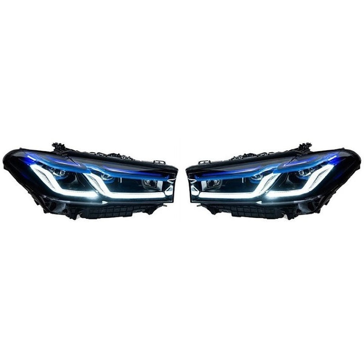 Car Craft Compatible With Bmw 5 Series G30 G38 2021-2024 Car Front Upgraded Head Light Lamp Xenon Headlight Retrofit Upgrade Modified Led Drl Hid Light Lci Laser Style - CAR CRAFT INDIA