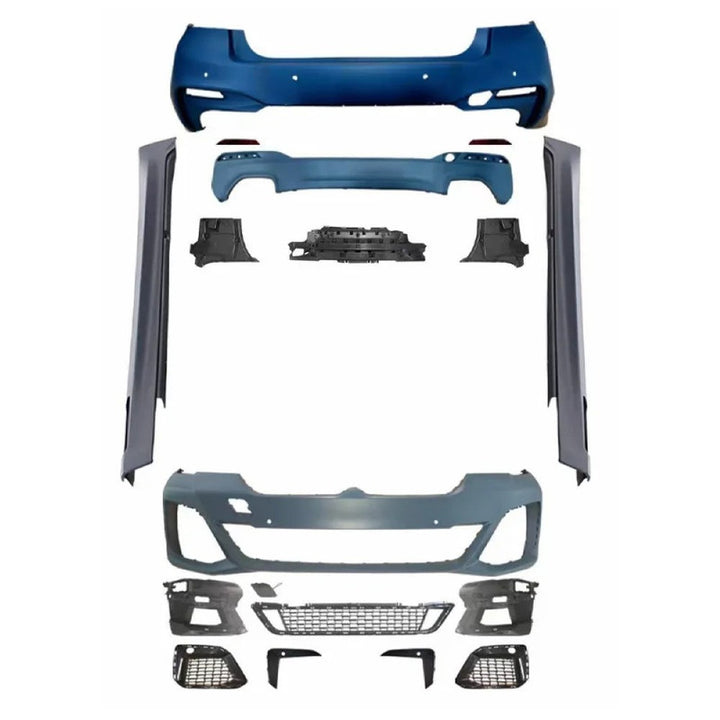 Car Craft Compatible With Bmw 5 Series Lci G30 G38 F90 2021-2023 Upgrade Facelift Convert To Mt M Tech M Sport Front Rear Bumper Bodykit Assembly Side Skirt Splitter Diffuser Lip Set G30-017