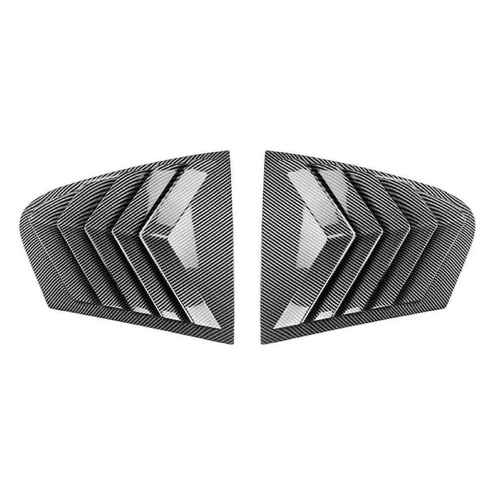 Car Craft Compatible With Bmw 5 Series G30 F90 2017-2024 Car Rear Window Shutter Cover Louver Side Vent Trim Triangle Carbon Fiber Look