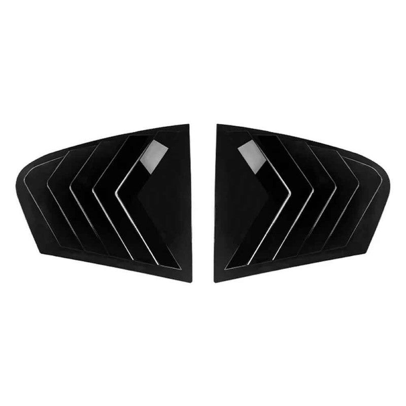 Car Craft Compatible With Bmw 5 Series G30 F90 2017-2024 Car Rear Window Shutter Cover Louver Side Vent Trim Triangle Glossy Black