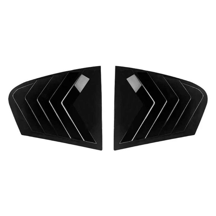 Car Craft Compatible With Bmw 5 Series G30 F90 2017-2024 Car Rear Window Shutter Cover Louver Side Vent Trim Triangle Glossy Black