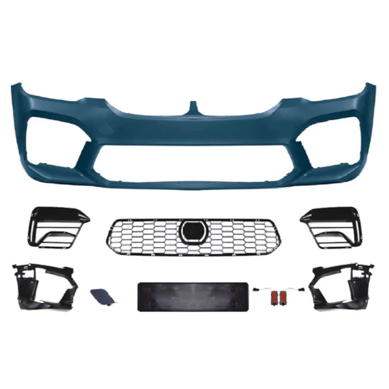 Car Craft Compatible With Bmw 5 Series G30 G38 F90 2018-2020 Upgrade Facelift Convert To 2021-2023 M5 M Sport Pre Lci To Lci Front Bumper Bodykit Assembly G30/38-023