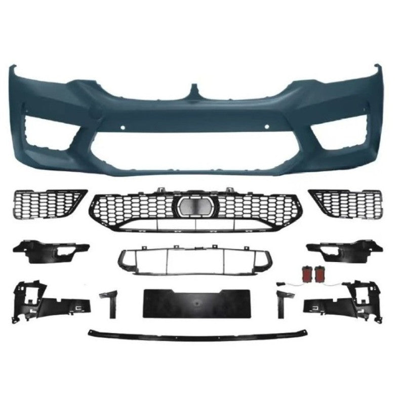 Car Craft Compatible With Bmw 5 Series G30 G38 F90 2018-2020 Upgrade Facelift Convert To M5 M Sport Front Bumper Bodykit Assembly Splitter G30/38-019