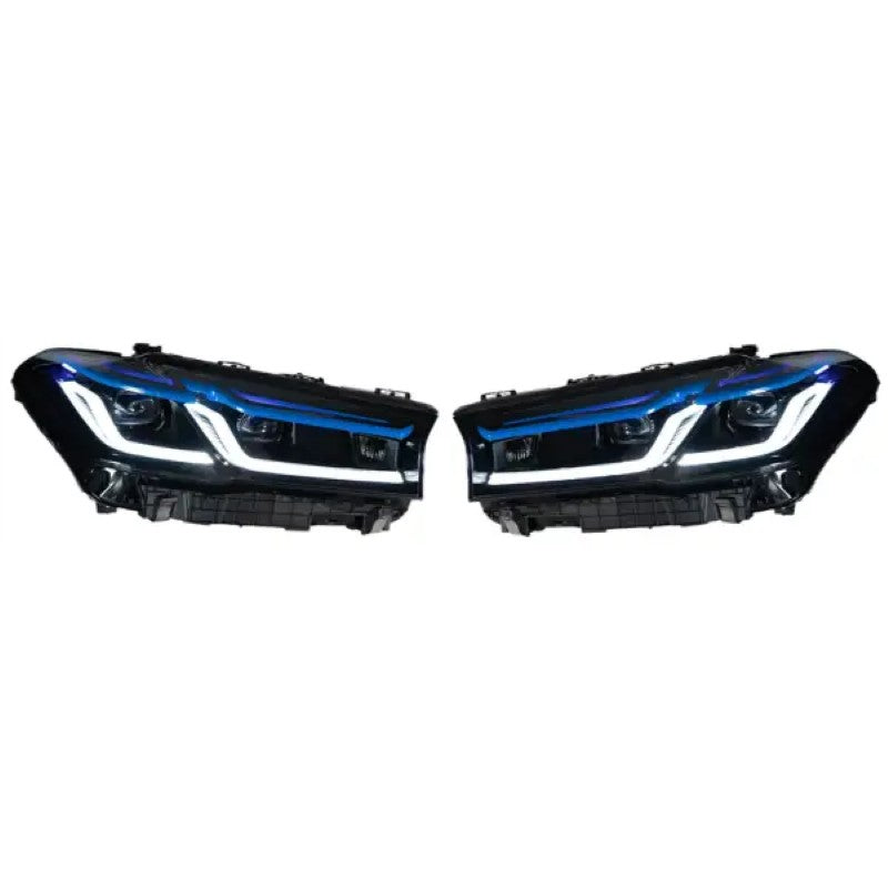 Car Craft Compatible With Bmw 5 Series G30 G38 2017-2021 Car Front Upgraded Head Light Lamp Xenon Headlight Retrofit Upgrade Modified Led Drl Hid Light Lci Laser Style - CAR CRAFT INDIA