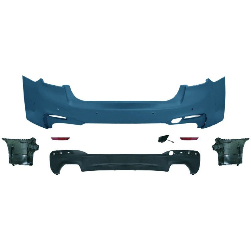 Car Craft Compatible With Bmw 5 Series G30 G38 F90 2018-2020 Upgrade Facelift Convert To M Sport Mt M Tech M Performance Rear Bumper Bodykit Assembly Splitter Diffuser