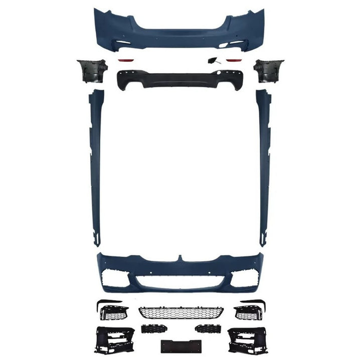 Car Craft Compatible With Bmw 5 Series G30 G38 F90 2018-2020 Upgrade Facelift Convert To M Sport Mt M Tech M Performance Front Rear Bumper Bodykit Assembly Side Skirt Splitter Diffuser