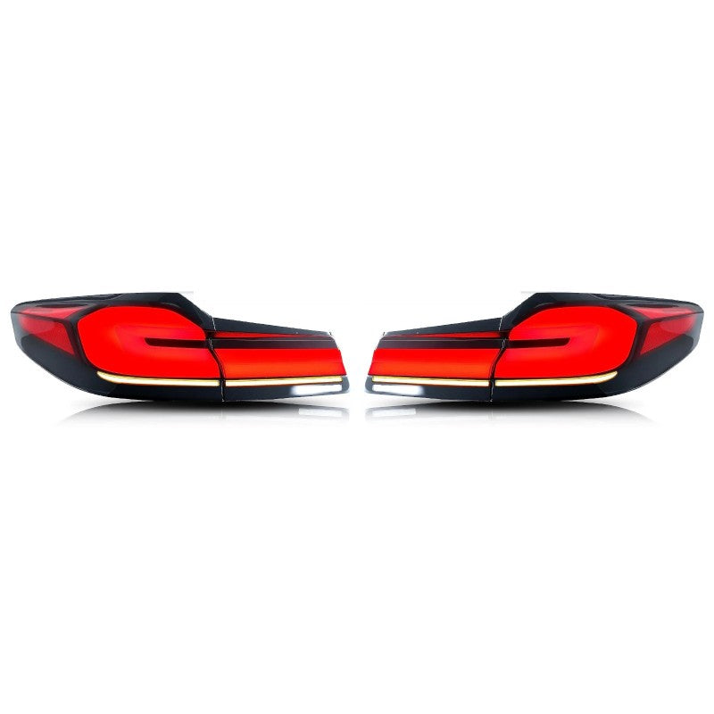 Car Craft Compatible With Bmw 5 Series G30 G38 2017-2024 Car Rear Upgraded Tail Light Lamp Xenon Taillight Retrofit Upgrade Modified Led Drl Hid Light Red - CAR CRAFT INDIA