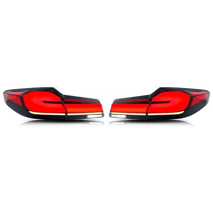 Car Craft Compatible With Bmw 5 Series G30 G38 2017-2024 Car Rear Upgraded Tail Light Lamp Xenon Taillight Retrofit Upgrade Modified Led Drl Hid Light Red - CAR CRAFT INDIA