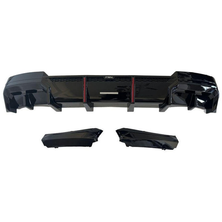 Car Craft Compatible With Bmw 5 Series G60 2024+ After Rear Bumper Lip Diffuser Splitter Skirts Trim V Ten Vten Style With Led Light - CAR CRAFT INDIA