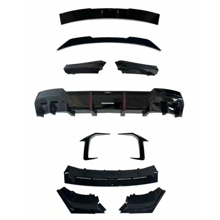 Car Craft Comptible With Bmw 5 Series G60 Lci 2024 M Sport M5 Front Bumper Upgraded Bodykit Body Kit Skirts Splitter Front Rear Lip Diffuser Side Skirts Spoiler Trims Cannards Vten Style CC-9082