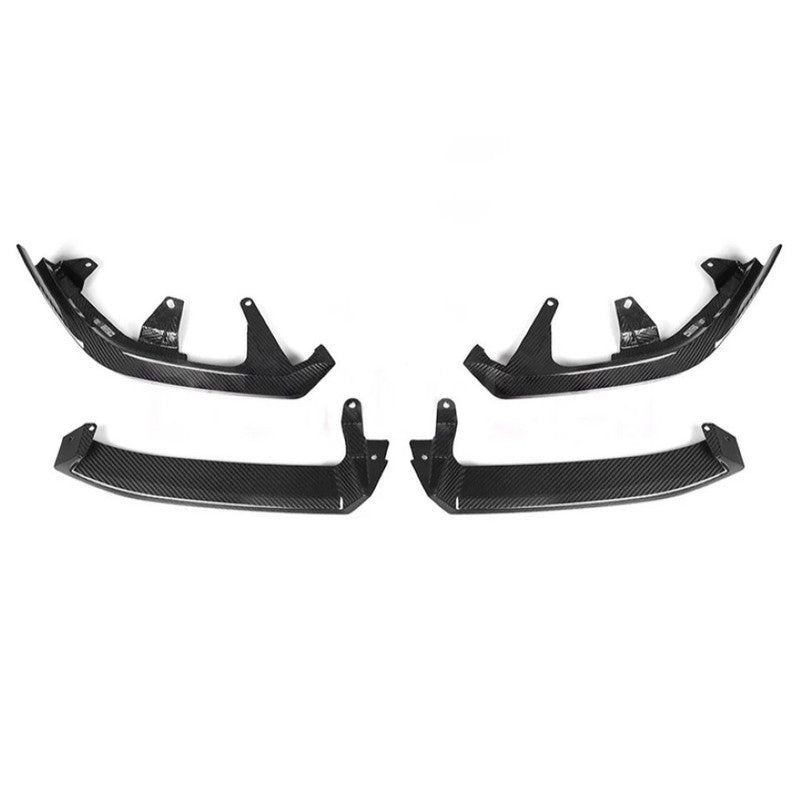 Car Craft Compatible With Bmw 5 Series G60 2024+ Mp M Performance M Sport Front Bumper Lip Splitter Skirt Gc G60 68 007 008 Cf Carbon Fiber Look