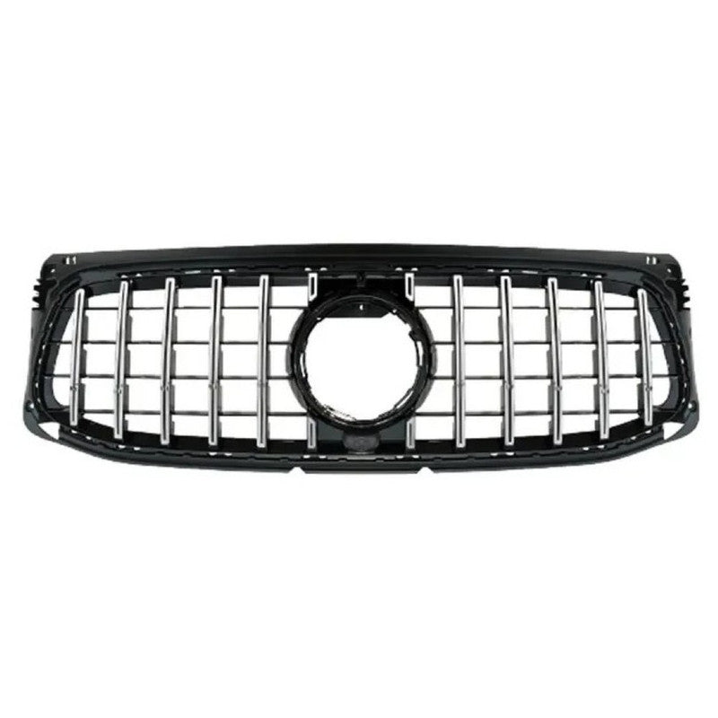Car Craft Compatible With Mercedes Benz Glb W247 X247 2020-2024 Amg Bumper Front Show Grill Gtr Style Silver Gc X247-001