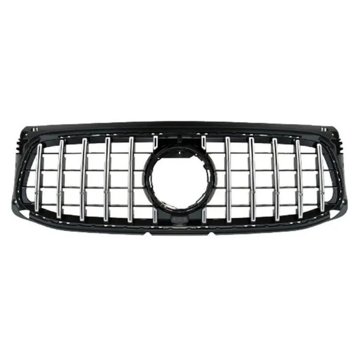 Car Craft Compatible With Mercedes Benz Glb W247 X247 2020-2024 Amg Bumper Front Show Grill Gtr Style Silver Gc X247-001
