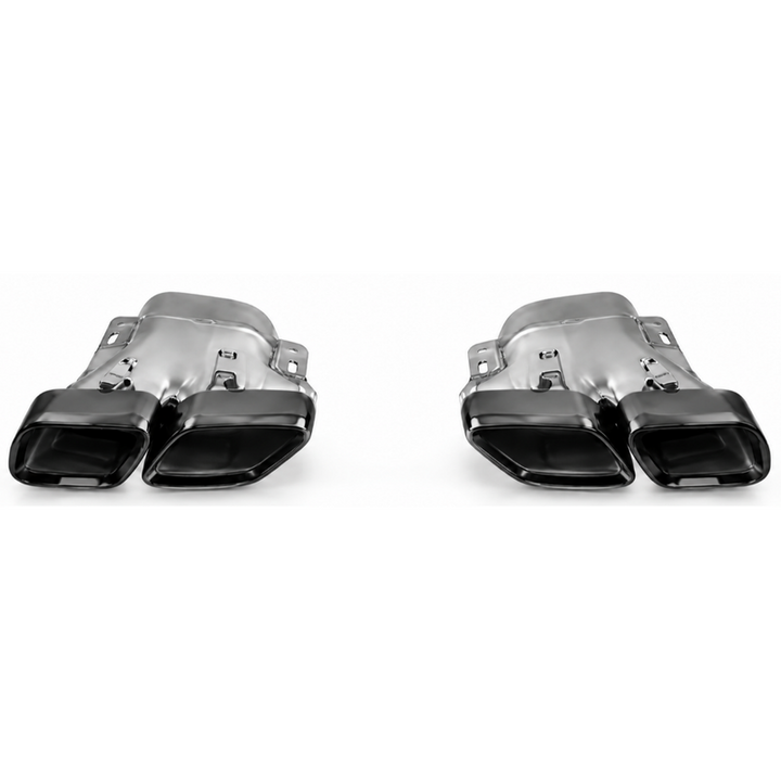 Car Craft Compatible With Mercedes Benz Glc W254 2023-2026 Upgrade Facelift Convert To Glc63 Amg Bodykit Rear Bumper Exhaust Pipe Tip Black Gc W254-008