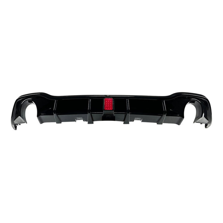 Car Craft Compatible With Volkswagen Vw Golf 8 2020-2026 Gti R Line Bumper Rear After Lip Diffuser  Trim Skirt F1 Style Led   Zst-535 Gb Usa CC-10950