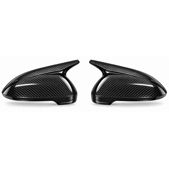 Car Craft Compatible With Vw Volkswagen Golf Gti 8 8.5 2020-2026 Side Rear View Case Wing Cap Shell Housing Mirror Covers 3m Tape Pasting Style Carbon Fiber Look