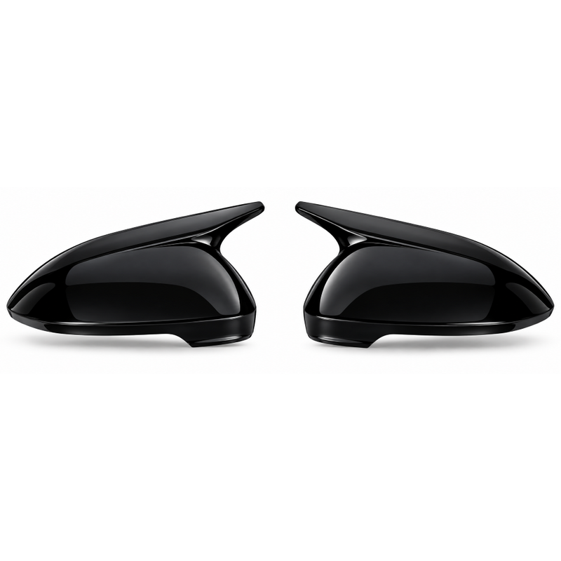 Car Craft Compatible With Vw Volkswagen Golf Gti 8 8.5 2020-2026 Side Rear View Case Wing Cap Shell Housing Mirror Covers 3m Tape Pasting Style Glossy Black