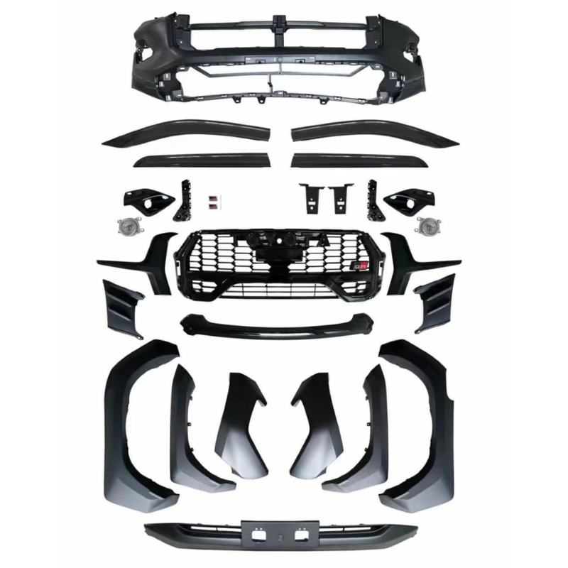 Car Craft Compatible With Toyota Hilux Revo 2016-2020 Upgrade Facelift Convert To Gx Gr Sport Bodykit Bumper Grill Trim Skirst Wheel Arch Cliding Moulding