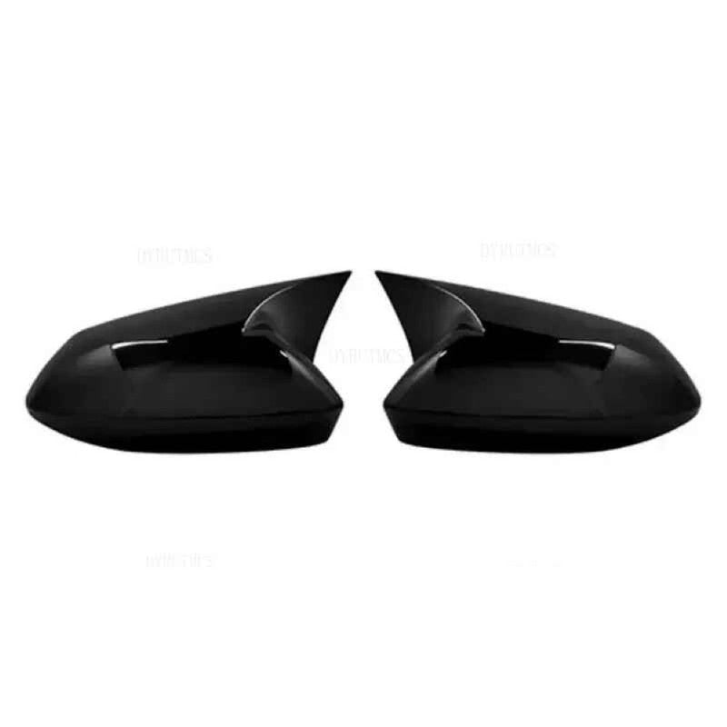 Car Craft Compatible With Hyundai I10 2015-2020 Side Rear View Case Wing Cap Shell Housing Mirror Covers 3m Tape Pasting Style Glossy Black CC-11556