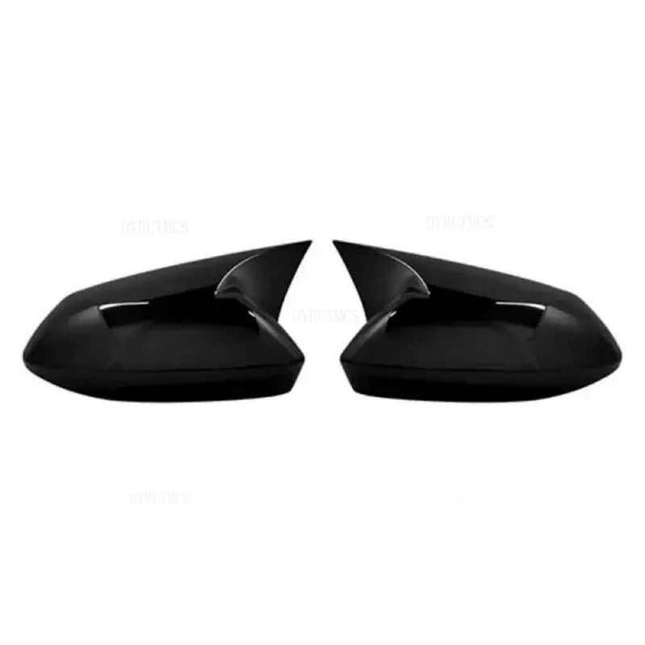 Car Craft Compatible With Hyundai I10 2015-2020 Side Rear View Case Wing Cap Shell Housing Mirror Covers 3m Tape Pasting Style Glossy Black CC-11556