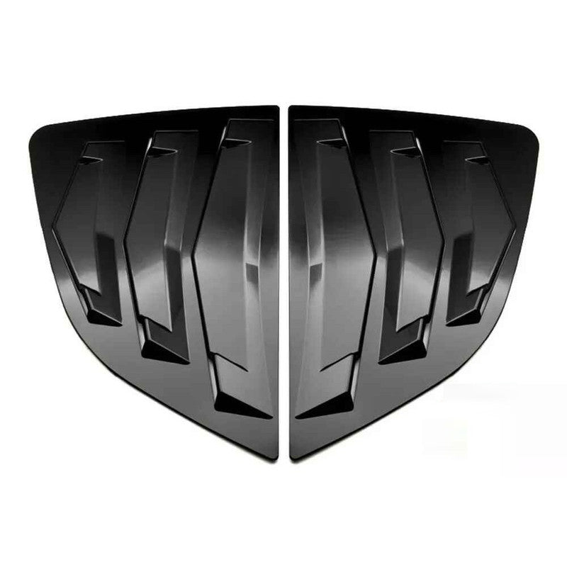 Car Craft Compatible With Honda Fit Gk5 Jazz Hatchback 2014‑2018 Car Rear Window Shutter Cover Louver Side Vent Trim Triangle Glossy Black