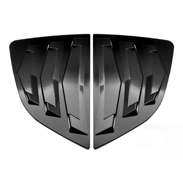 Car Craft Compatible With Honda Fit Gk5 Jazz Hatchback 2014‑2018 Car Rear Window Shutter Cover Louver Side Vent Trim Triangle Glossy Black