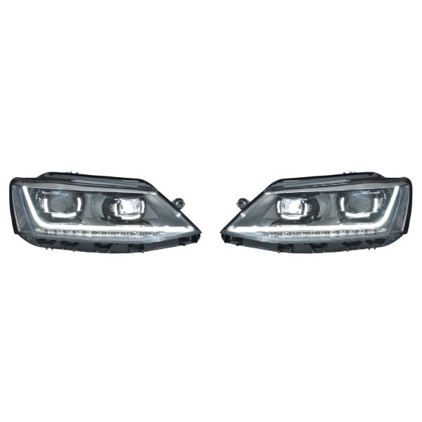 Car Craft Compatible With Volkswagen Vw Jetta 2011-2018 Car Front Upgraded Head Light Lamp Xenon Headlight Retrofit Upgrade Modified Led Drl Hid Light For Helogen Car - CAR CRAFT INDIA