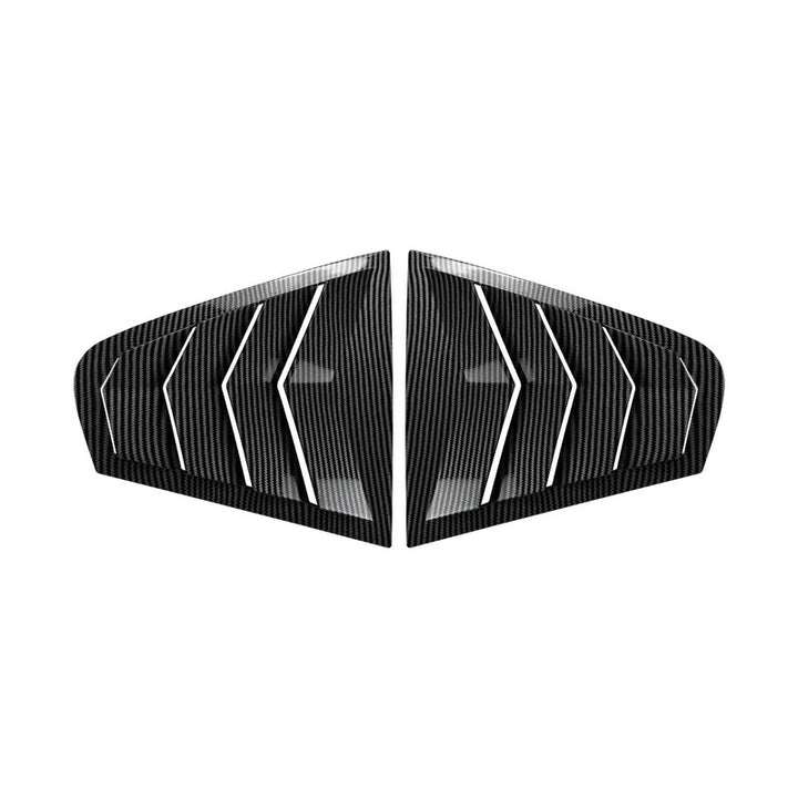 Car Craft Compatible With Vw Volkswagen Jetta Mk6 2011-2018 Car Rear Window Shutter Cover Louver Side Vent Trim Triangle Carbon Fiber Look